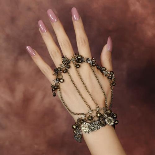alliage de zinc bracelet anneau, Placage, pour femme, plus de couleurs à choisir, protéger l'environnement, sans nickel, plomb et cadmium, Longueur 20 cm, Vendu par PC