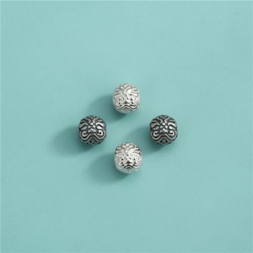 Spacer Χάντρες Κοσμήματα, 925 Sterling Silver, DIY, περισσότερα χρώματα για την επιλογή, 8.40x7.70mm, Τρύπα:Περίπου 2.5mm, Sold Με PC