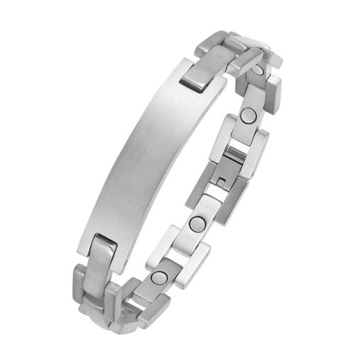 Titanium Steel Bracelet & Bangle with Magnet plated for man Length 22 cm Sold By PC