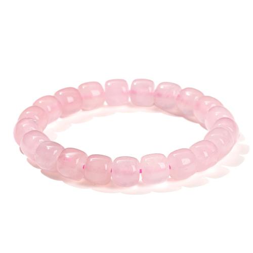 Madagascar Rose Quartz Bracelet handmade fashion jewelry & for woman beads length 10mm Length Approx 7-8 Inch Sold By PC