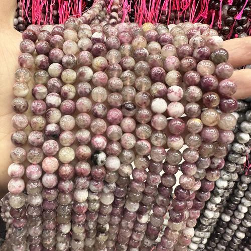 Mixed Gemstone Beads Plum Blossom Tourmaline Round fashion jewelry & DIY mixed colors nickel lead & cadmium free Sold Per Approx 38 cm Strand