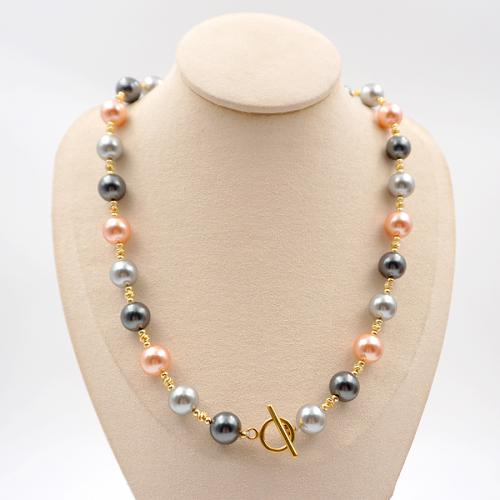 Jewelry Sets Crystal Pearl with Titanium Steel & Brass plated fashion jewelry mixed colors The length of the necklace is 52CM and the length of the bracelet is 19CM Sold By PC