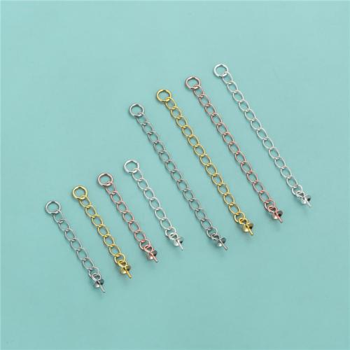 925 Sterling Sølv extender kæde, du kan DIY & forskellig størrelse for valg, flere farver til valg, Solgt af PC