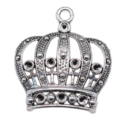 Zinc Alloy Crown Pendants antique silver color plated vintage & fashion jewelry & DIY & hollow Sold By PC
