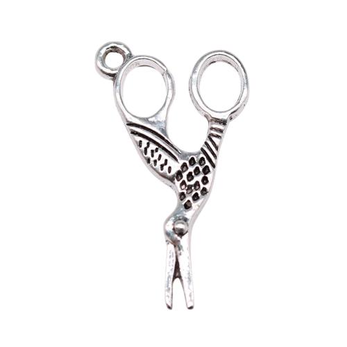 Tibetan Style Scissors Pendants, antique silver color plated, vintage & fashion jewelry & DIY, 25x13mm, Sold By PC