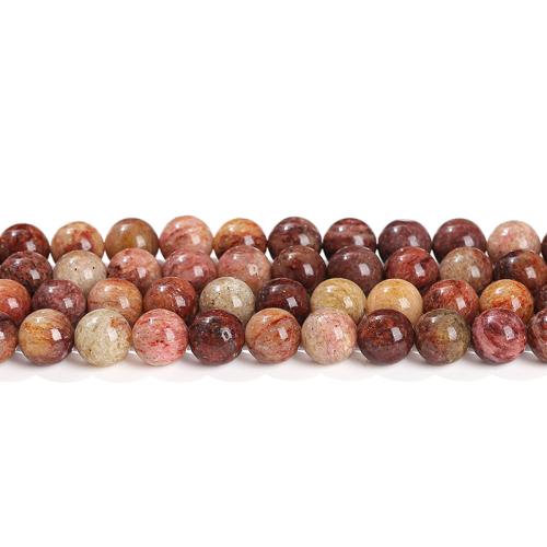 Gemstone Jewelry Beads Natural Stone Round polished DIY deep red Sold By Strand