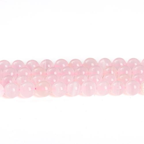 Gemstone smykker perler, Runde, poleret, du kan DIY & forskellig størrelse for valg, lyserød, Solgt af Strand