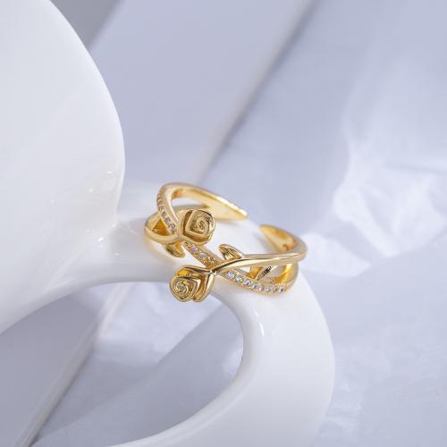 Cubi Circonia Micro Pave anello in ottone, gioielli di moda & Micro spianare cubic zirconia & per la donna, Misura:7, Venduto da PC