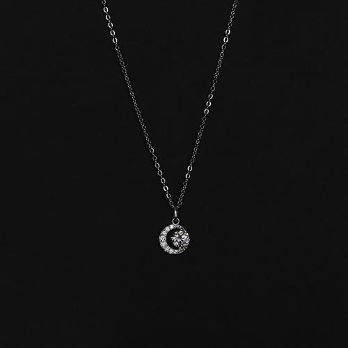 Kubický zirkon Micro vydláždit mosaz náhrdelník, módní šperky & micro vydláždit kubické zirkony & pro ženy, více barev na výběr, Délka Cca 45 cm, Prodáno By PC