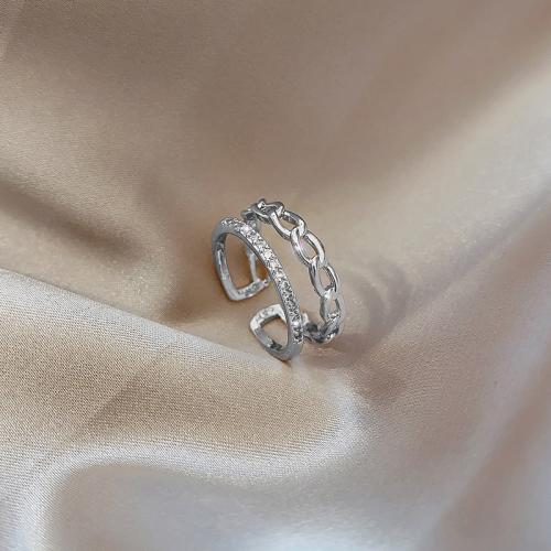 Köbös Circonia mikro egyengetni sárgaréz gyűrű, divat ékszerek & mikro egyengetni cirkónia & a nő, több színt a választás, Méret:7, Által értékesített PC