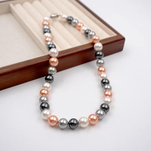 Titanium Steel Jewelry Set with Crystal Pearl plated fashion jewelry mixed colors The length of the necklace is about 50CM and the length of the bracelet is about 18CM Sold By PC