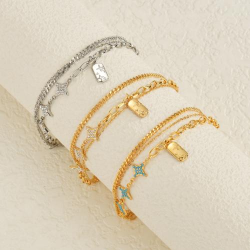Nerezová ocel šperky náramek, 304 Stainless Steel, s 5cm extender řetězce, módní šperky & s drahokamu, více barev na výběr, Délka 16.5 cm, Prodáno By PC