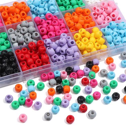 Acrylic Jewelry Beads, DIY & enamel, more colors for choice, 5PCs/Bag, Sold By Bag
