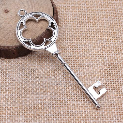 Zinc Alloy Key Pendants antique silver color plated vintage & fashion jewelry & DIY Sold By PC