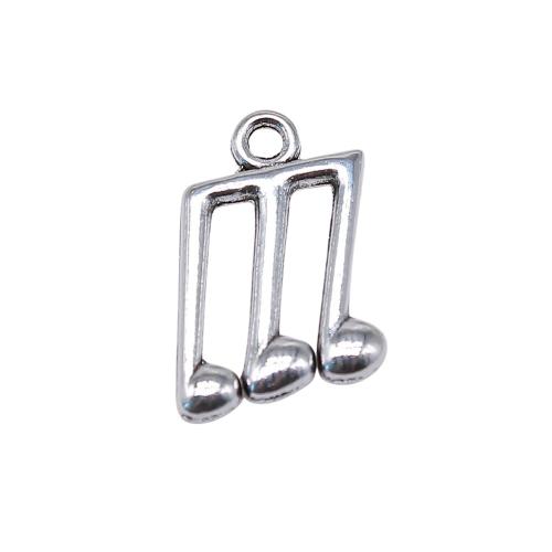 Zinc Alloy Pendants Music Note antique silver color plated vintage & fashion jewelry & DIY Sold By PC