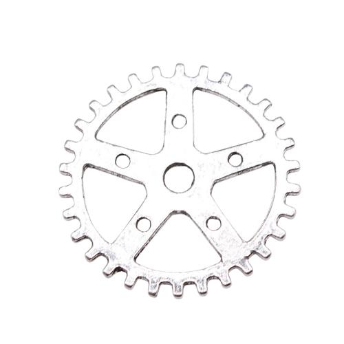 Zinc Alloy Pendants Gear Wheel antique silver color plated vintage & fashion jewelry & DIY 25mm Sold By PC