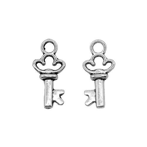 Zinc Alloy Key Pendants antique silver color plated vintage & fashion jewelry & DIY Sold By PC