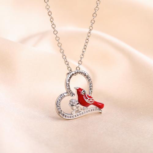 Cubic Zircon Micro Pave Brass Necklace with 5cm extender chain Heart fashion jewelry & micro pave cubic zirconia & for woman Length Approx 42 cm Sold By PC