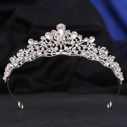 Bridal Tiaras Zinc Alloy fashion jewelry & for woman & with rhinestone diameter 145mm height 38mm Sold By PC