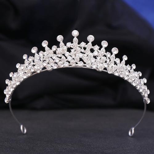 Bridal Tiaras Zinc Alloy fashion jewelry & for woman & with rhinestone diameter 145mm height 37mm Sold By PC