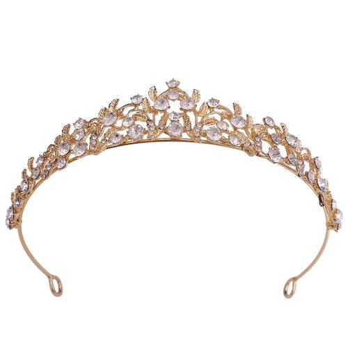 Bridal Tiaras Zinc Alloy fashion jewelry & for woman & with rhinestone diameter 145mm height 31mm Sold By PC