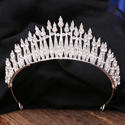 Bridal Tiaras Zinc Alloy fashion jewelry & for woman & with rhinestone diameter 150mm height 55mm Sold By PC