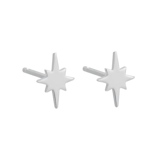 925 Sterling Silver Stud Earrings, for woman, silver color, Sold By PC