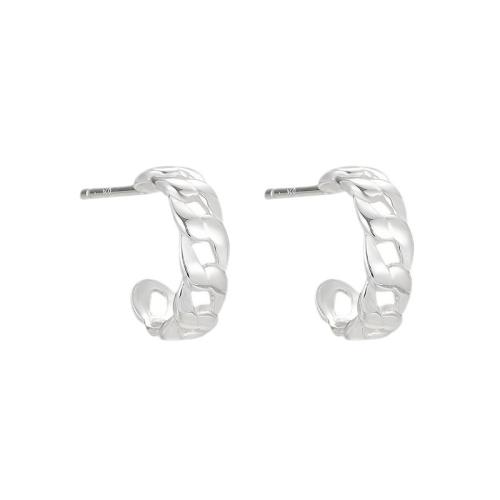 925 Sterling Silver Stud Earrings for woman silver color Sold By Pair