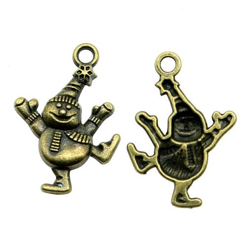 Zinc Alloy Pendants Snowman plated vintage & fashion jewelry & DIY Sold By PC