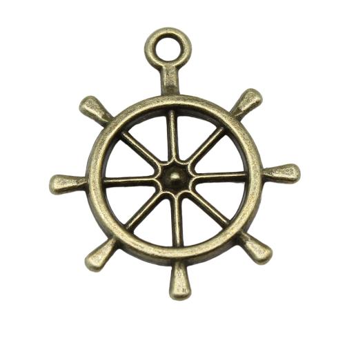Zinc Alloy Pendants Ship Wheel plated vintage & fashion jewelry & DIY Sold By PC