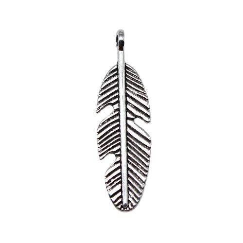 Zinc Alloy Feather Pendants plated vintage & fashion jewelry & DIY Sold By PC