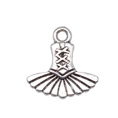 Zinc Alloy Pendants Skirt antique silver color plated vintage & fashion jewelry & DIY Sold By PC