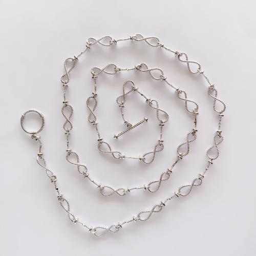 925 Sterling Silver smycken Set, armband & halsband, mode smycken & DIY & för kvinna, fler färger för val, Säljs av PC