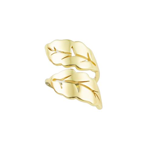 Brass Finger Ring Leaf high quality plated fashion jewelry & for woman Inner Approx 16mm Sold By PC