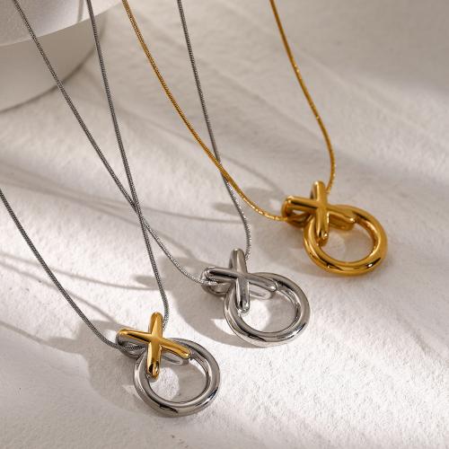 Stainless Steel Jewelry Necklace, 304 Stainless Steel, with 5cm extender chain, Vacuum Ion Plating, fashion jewelry & for woman, more colors for choice, 24.20mm, Length:Approx 50 cm, Sold By PC