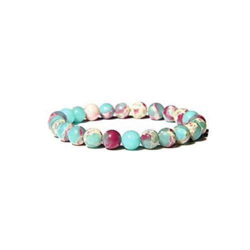Gemstone Bracelets Natural Stone Round fashion jewelry & Unisex mm Length Approx 19-19.5 cm Sold By PC