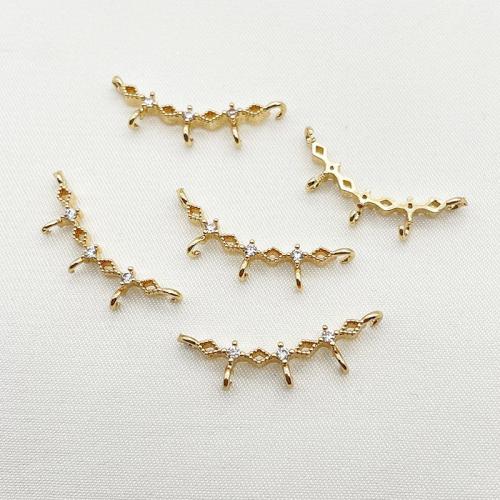 Hair Accessories DIY Findings Brass plated & micro pave cubic zirconia golden Sold By Lot