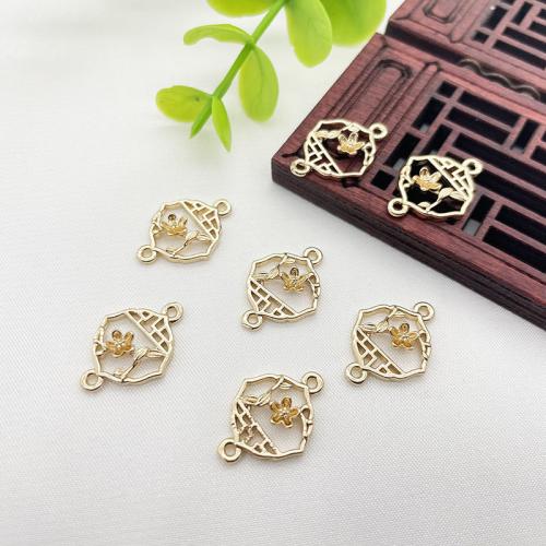Brass Jewelry Connector plated DIY golden Sold By Lot