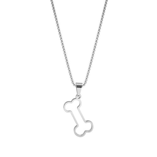 Titanium Steel Necklace polished Unisex original color Length Approx 51-60 cm Sold By PC