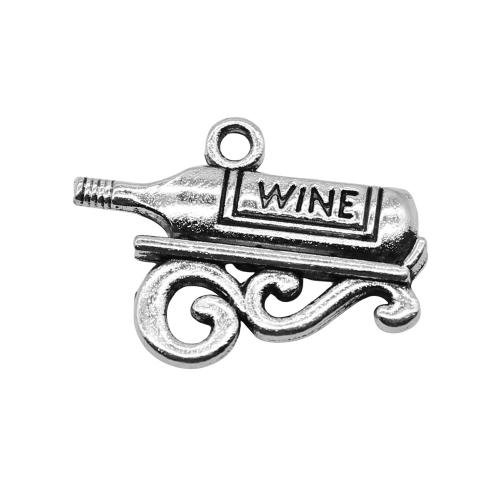 Zinc Alloy Pendants Winebottle antique silver color plated vintage & fashion jewelry & DIY Sold By PC