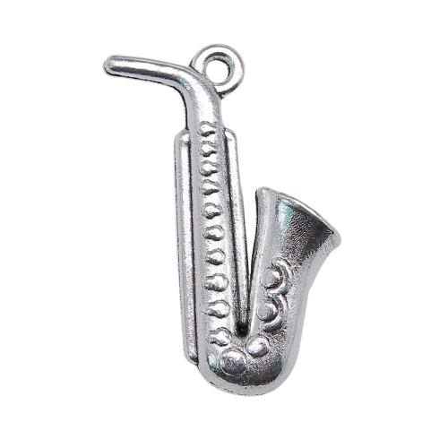 Musical Instrument Shaped Zinc Alloy Pendants antique silver color plated vintage & fashion jewelry & DIY Sold By PC
