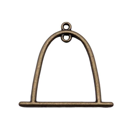 Zinklegering holle hangers, Zinc Alloy, antiek brons plated, Vintage & mode sieraden & DIY & dubbel-gat, 34x32mm, Verkocht door PC