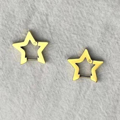 Stainless Steel Lever Back Earring 304 Stainless Steel Star plated Unisex Sold By Lot