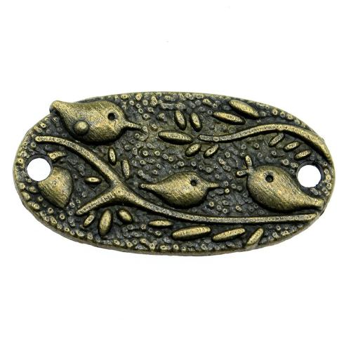 Connecteur en alliage de zinc, Plaqué de couleur de bronze antique, Vintage & bijoux de mode & DIY & boucle de 1/1, 36x19mm, Vendu par PC