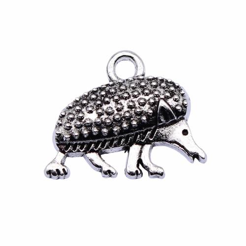Zinc Alloy Animal Pendants Hedgehog antique silver color plated vintage & fashion jewelry & DIY Sold By PC