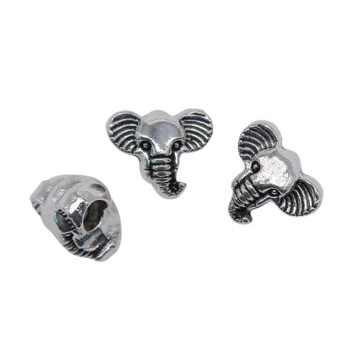 Zinc Alloy Animal Beads Elephant antique silver color plated vintage & fashion jewelry & DIY Sold By PC