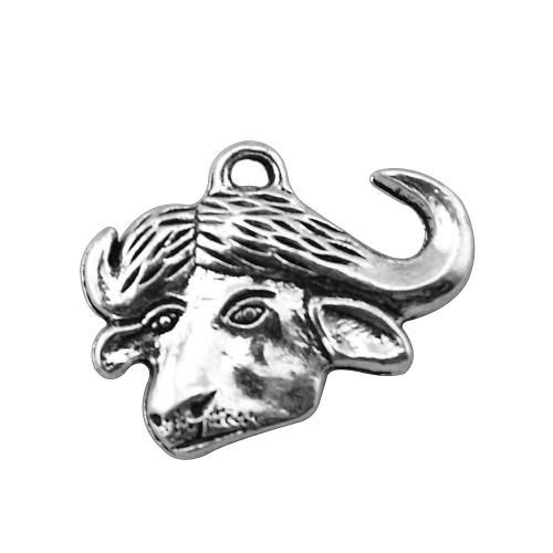 Cink Alloy životinja Privjesci, starinski srebrne boje pozlaćen, Berba & modni nakit & možete DIY, 27x18mm, Prodano By PC