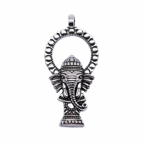 Zinc Alloy Animal Pendants Elephant antique silver color plated vintage & fashion jewelry & DIY Sold By PC