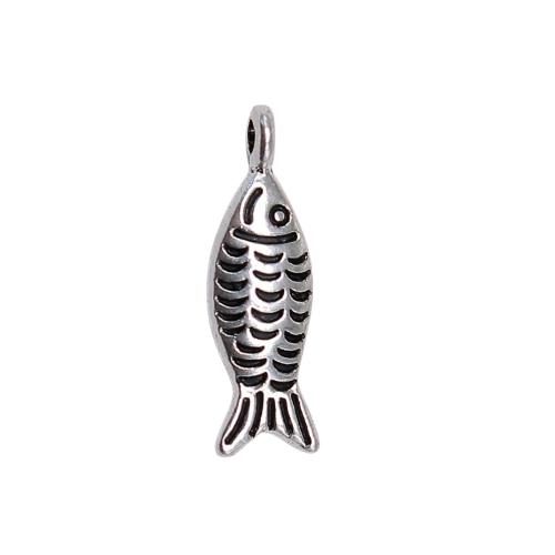 Zinc Alloy Animal Pendants Fish plated vintage & fashion jewelry & DIY Sold By PC