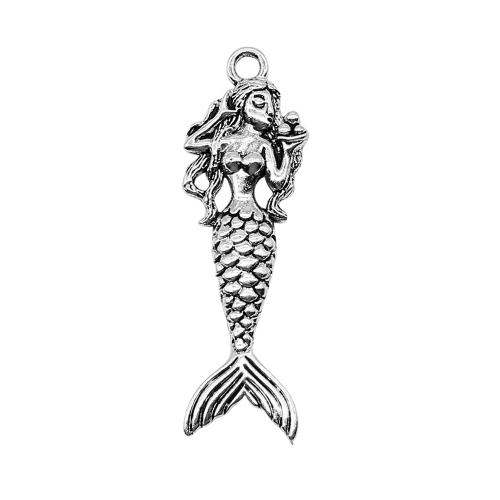 Character Zinc Alloy Pendants Mermaid antique silver color plated vintage & fashion jewelry & DIY Sold By PC